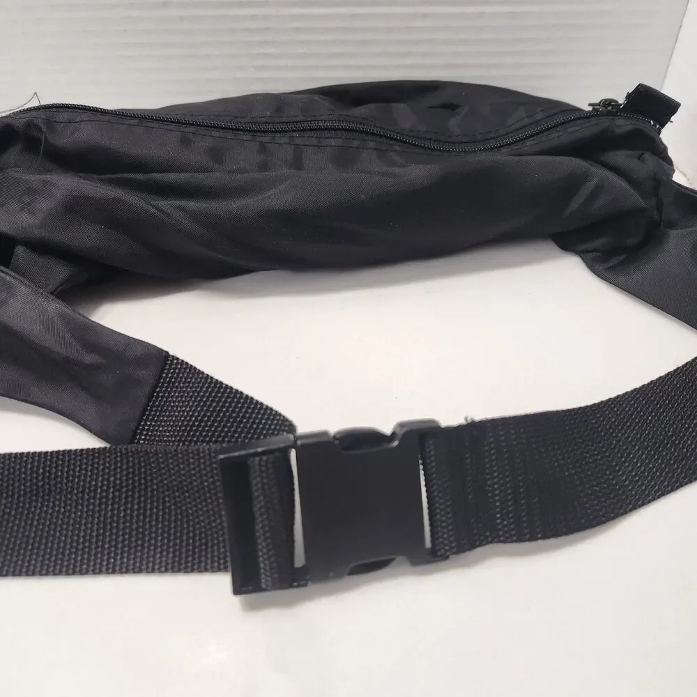 Vintage Ski Pack Nylon Fanny Pack Waist Belt Leg Rig Black Made In Hong Kong